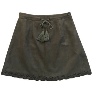 Molly Bracken Green Eyelet Mod Skirt Size S
